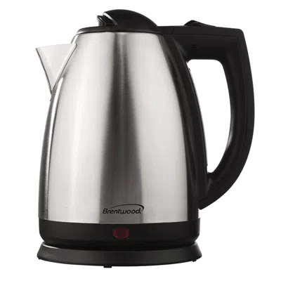 Brentwood 2.0 L Stainless Steel Electric Cordless Tea Kettle 1000w (brushed) In Silver