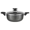 Brentwood 3 Qt. Round Aluminum Dutch Oven In Gray In Gray