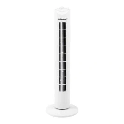 Brentwood 32 Inch 3 Speed Oscillating Portable Tower Fan In White