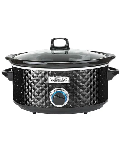 Brentwood 3.5qt Diamond Pattern Slow Cooker In Black