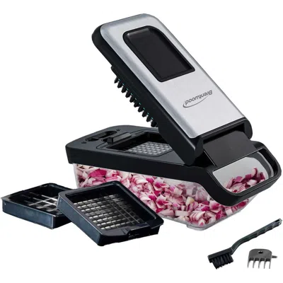 Brentwood 3.6 Cup Vegetable Chopper With 2 Interchangeable Blades In Black