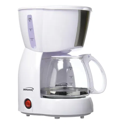 Brentwood 4 Cup Coffee Maker - White 4 Cup Coffee Maker - White