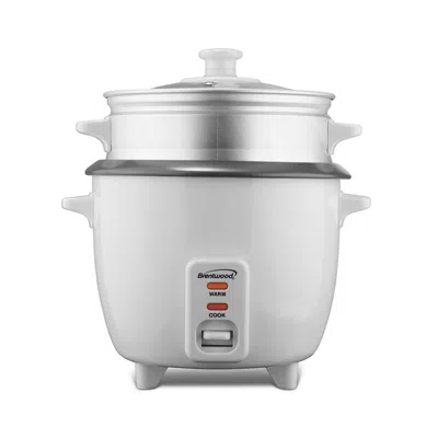 Brentwood 4 Cup Rice Cooker / Non-stick With Steamer In White 4 Cup Rice Cooker / Non-stick With Steamer In White