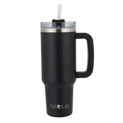 Brentwood 40-oz. Insulated Tumbler Cup With Handle, Lid, And Straw In Black