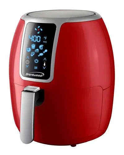 Brentwood 4qt Large Electric Digital Air Fryer In Red