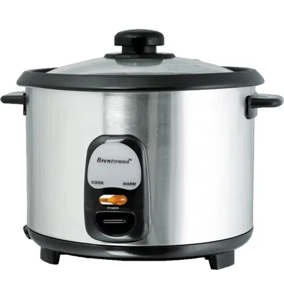 Brentwood 5 Cup Rice Cooker/non-stick With Steamer In Silver