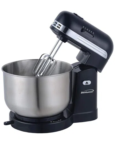 Brentwood 5-speed Stand Mixer With 3qt Mixing Bowl In Black