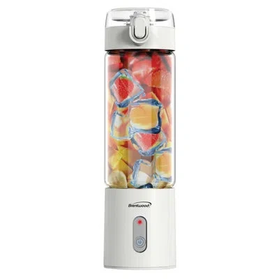 Brentwood ® 50-watt 17-oz. Portable Battery-operated Usb-chargeable Glass Blender In White