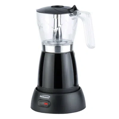 Brentwood 6-cup Electric Moka Pot Espresso Machine (black)
