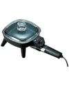 Brentwood 6in Electric Skillet With Glass Lid In Black