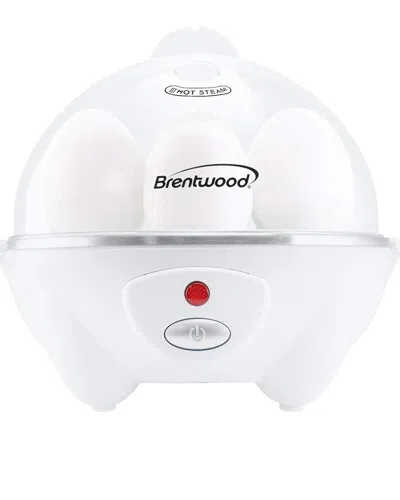 Brentwood 7 Egg Cooker/steamer In White