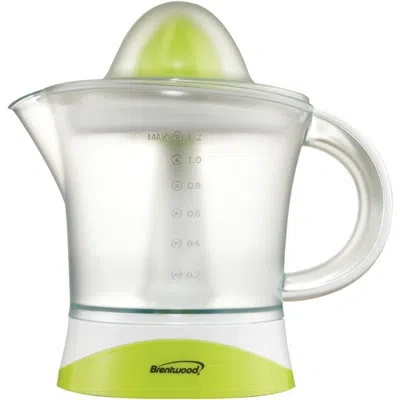 Brentwood Appliances 1.2 Liter Citrus Juicer In Green