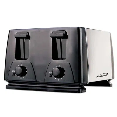 Brentwood Appliances Brentwood 1300w 4-slice Toaster With Dual Crumb Trays, 6 Browning Settings & Cancel Buttons – Family In Black