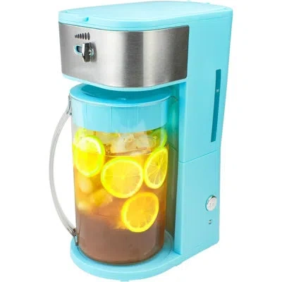 Brentwood Appliances Brentwood Iced Tea And Coffee Maker With 64oz Pitcher – Automatic Brewer With Strength Selector, Reu In Blue