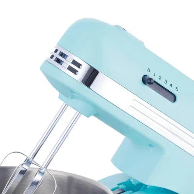Brentwood Black Stand Mixer With Stainless Steel Mixing Bowl In Blue