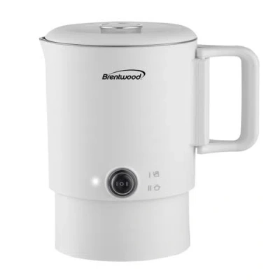 Brentwood Collapsible Stainless Steel Cordless Electric Kettle In White