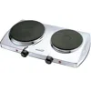 Brentwood Electric 1440w Double Hotplate In Chrome Electric 1440w Double Hotplate In Chrome In White