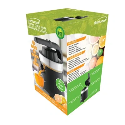 Brentwood Electric Citrus Juicer In Black In Multi