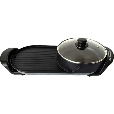 Brentwood Electric Hot Pot And Korean Bbq Grill In Black