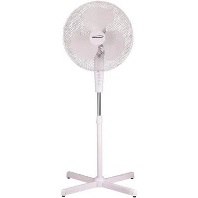 Brentwood F-165mw 16 In. Oscillating Stand Fan, White