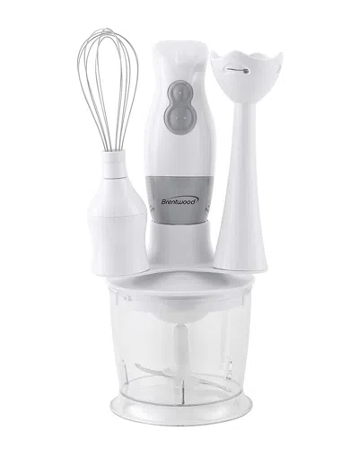 Brentwood Hand Blender & Food Processor In White