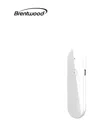 Brentwood Hand Held Uv Sanitizer Wand In White
