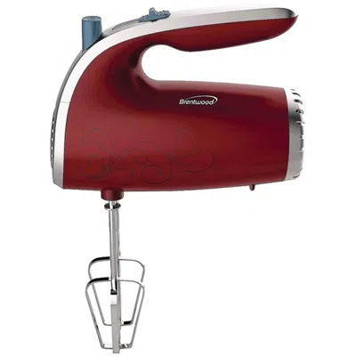 Brentwood Hm-48r 5-speed Hand Mixer, Red