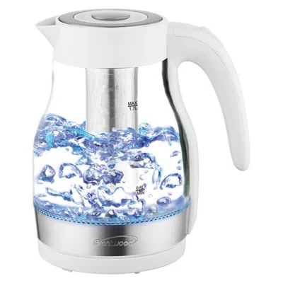 Brentwood Kt-1962w 1.7 Ltr Cordless Glass Kettle With Infuser, White
