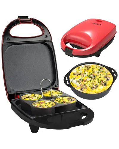 Brentwood Mini Sous Vide Egg Bite Maker In Red