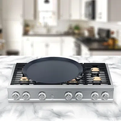 Brentwood Non Stick Aluminum Round Griddle In Black
