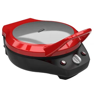 Brentwood Non Stick Pizza Maker And Grill In Red;black