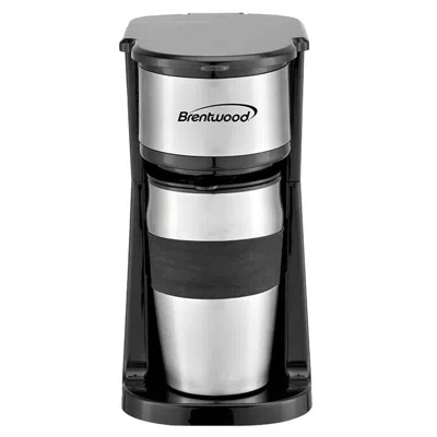 Brentwood Portable Single Serve Coffee Maker With 14oz Travel Mug In Black Portable Single Serve Coffee Maker With 14oz Travel Mug In Black