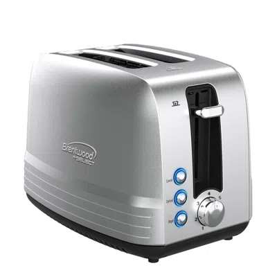 Brentwood Select Select Extra Wide 2 Slot Stainless Steel Toaster In Silver