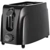 Brentwood Ts-260b Cool-touch 2-slice Toaster, Black In Black