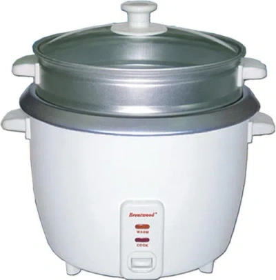 Brentwood (uncooked) Rice Cooker With Steamer In White