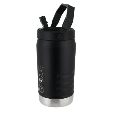 Brentwood Vacuum Insulated Sports Water Jug, Spout Straw Lid, Large Handle With Fence Hook In Black