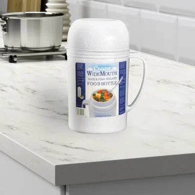 Brentwood Wide Mouth Vacuum Insulated Travel Mug In White