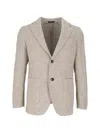 Brera Check-pattern Notched-lapel Blazer In Neutral