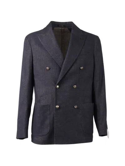 Brera Double-breasted Jacket In Blue