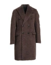 Brera Man Coat Dark Brown Size 42 Acrylic, Polyester, Mohair Wool, Alpaca Wool, Wool In Brown
