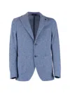 Brera Mélange-effect Blazer In Blue
