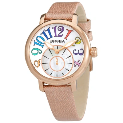 Brera Orologi Valentina Modern Quartz White Dial Ladies Watch Brvamo3802-rgd-saf In Gold / Gold Tone / Rose / Rose Gold / Rose Gold Tone / White