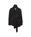 Breras Alpaca Fur Coat In Black