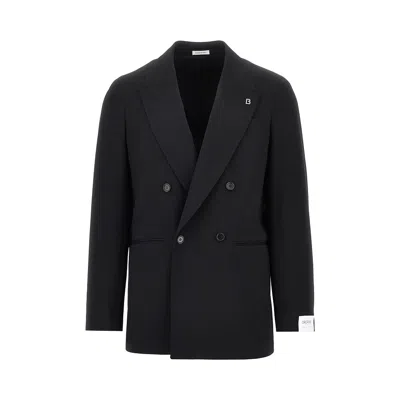 Breras Arezzo Wool-blend Double-breasted Jacket In Black