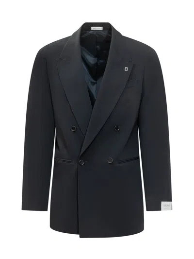 Breras Brushed Knit Jacket Blazer In Blu