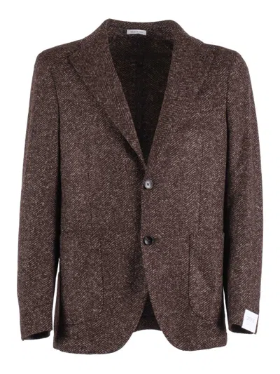 Breras Classic Tailored Jacket In Neutral Tones In Brown