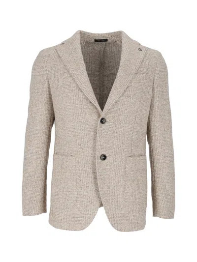 Breras Giacca Uomo Check Tailored Blazer In White