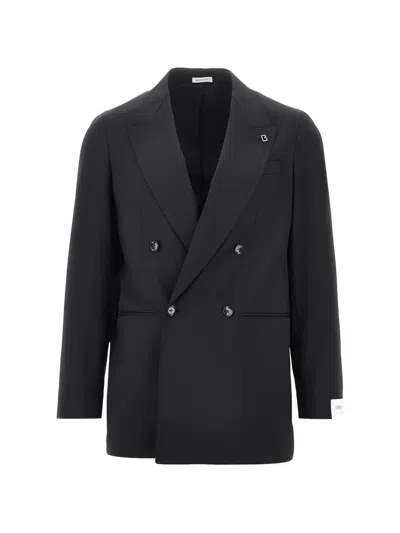 Breras Milano Arezzo Double-breasted Blazer In Black