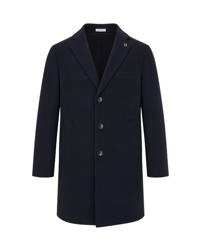 Breras Milano Cappotto Tre Bottoni Blu In Black