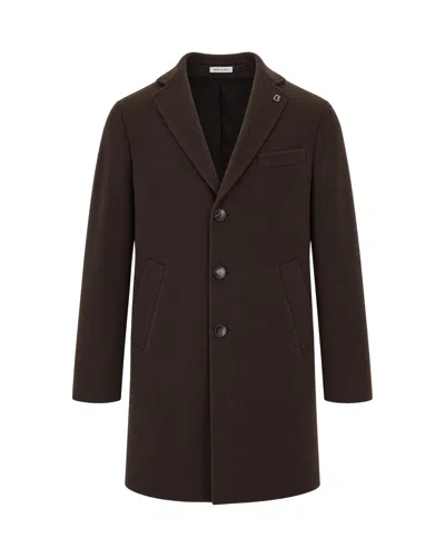 Breras Milano Cappotto Tre Bottoni Moro In Brown